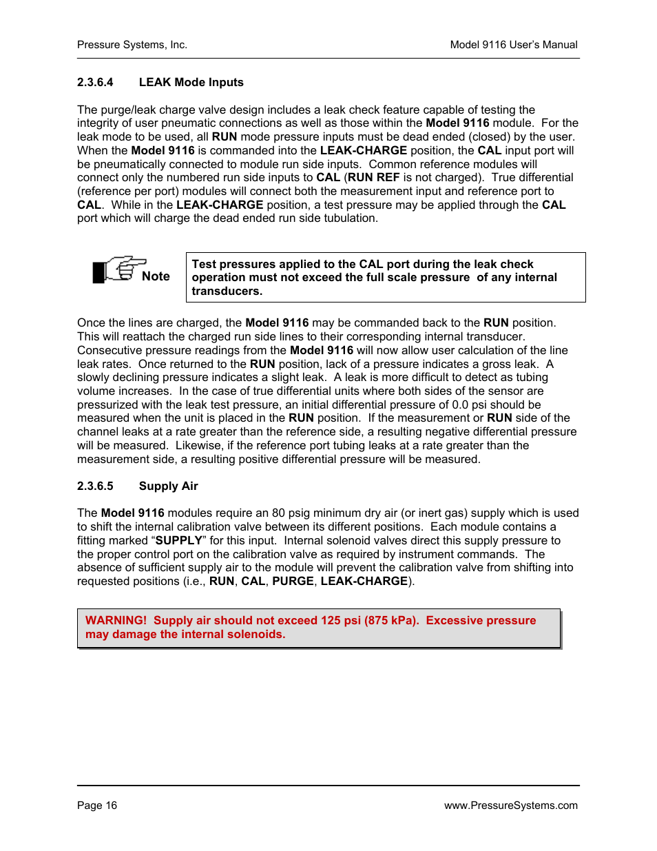 Measurement Specialties 9116 User Manual | Page 25 / 143