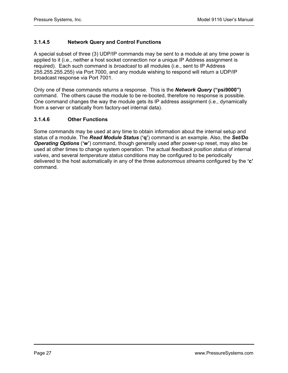 Measurement Specialties 9116 User Manual | Page 36 / 143