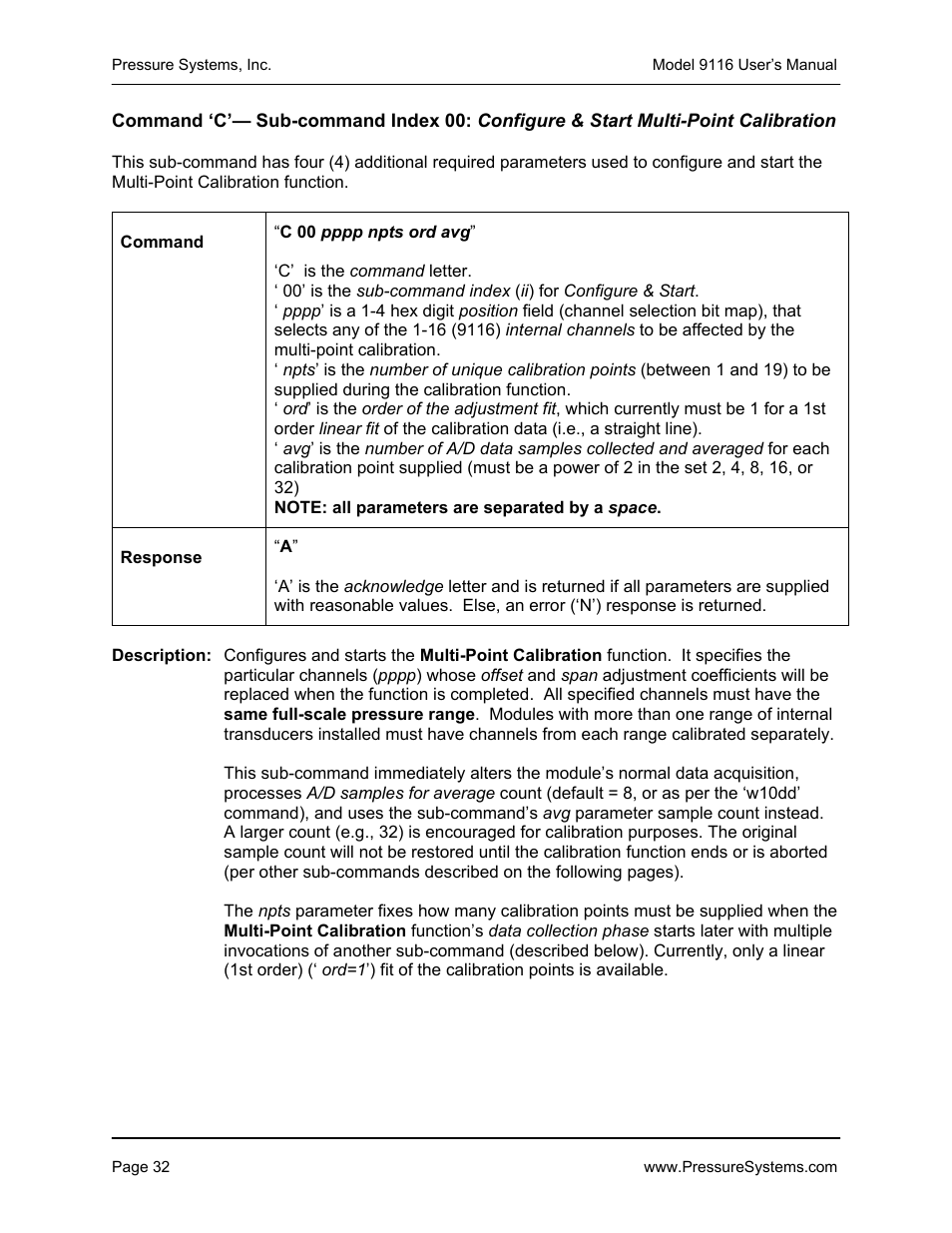 Measurement Specialties 9116 User Manual | Page 41 / 143