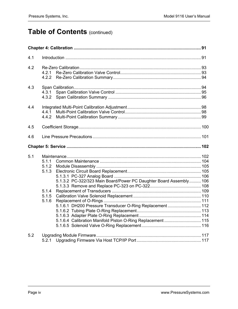 Measurement Specialties 9116 User Manual | Page 5 / 143