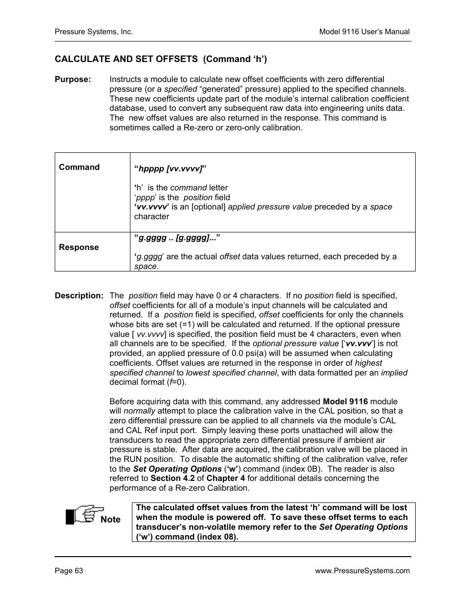 Measurement Specialties 9116 User Manual | Page 72 / 143