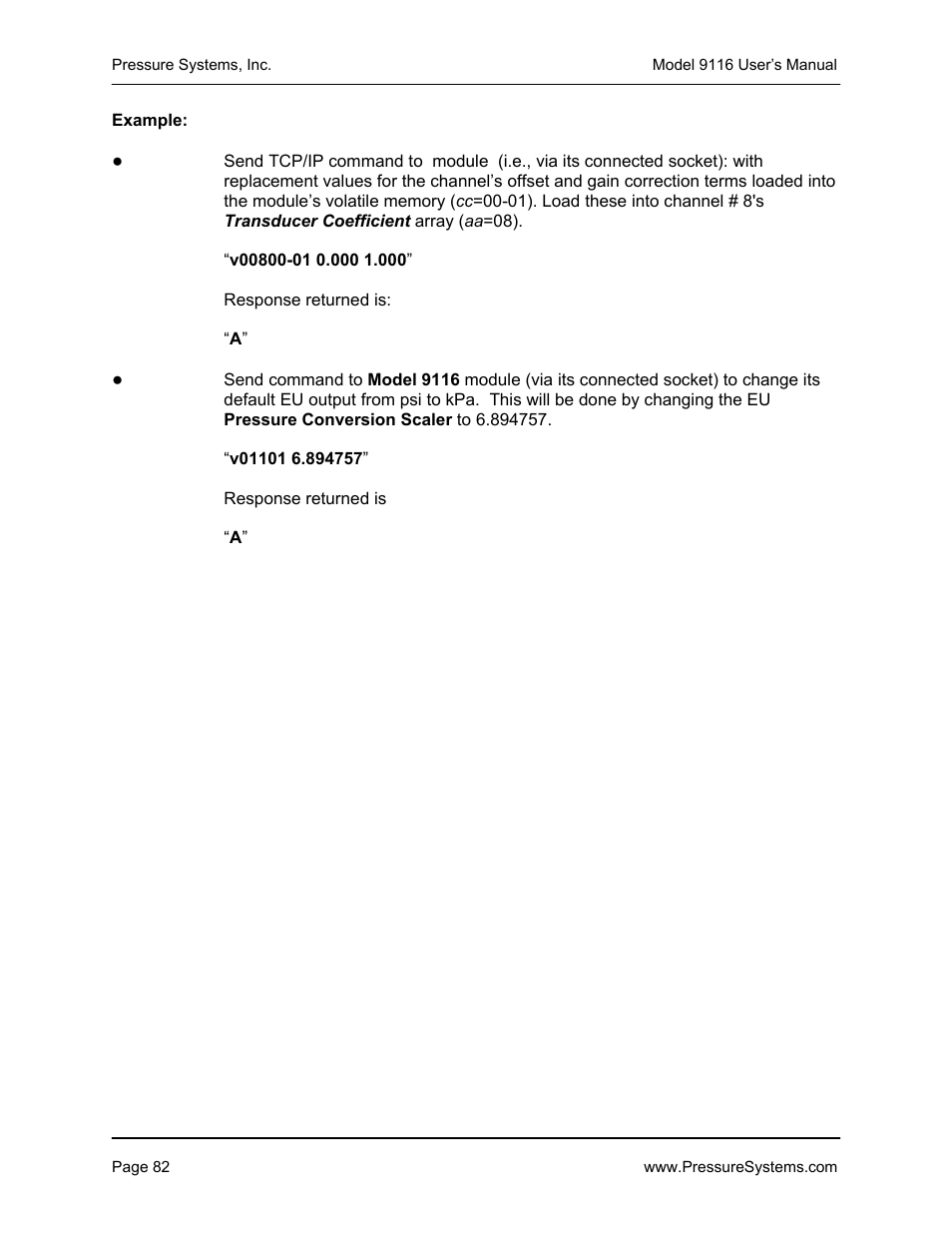 Measurement Specialties 9116 User Manual | Page 91 / 143