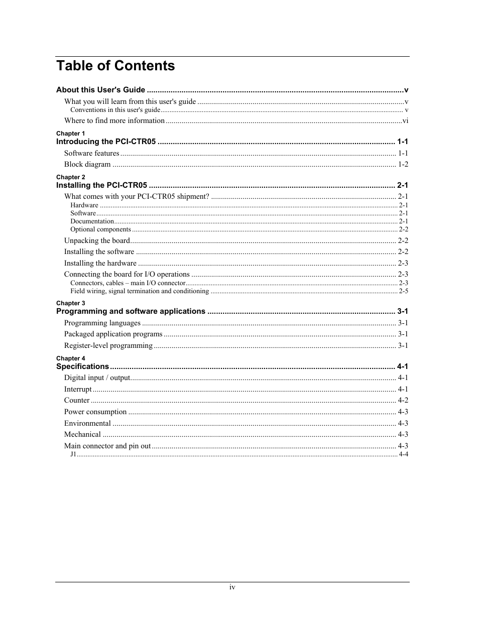 Measurement Specialties PCI-CTR05 User Manual | Page 5 / 21