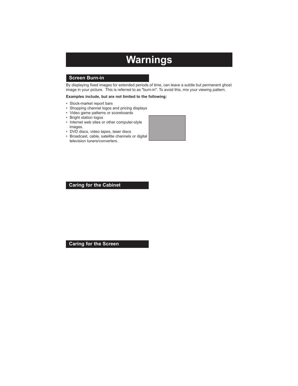 Warnings | Mintek HD-61Z575 User Manual | Page 5 / 80