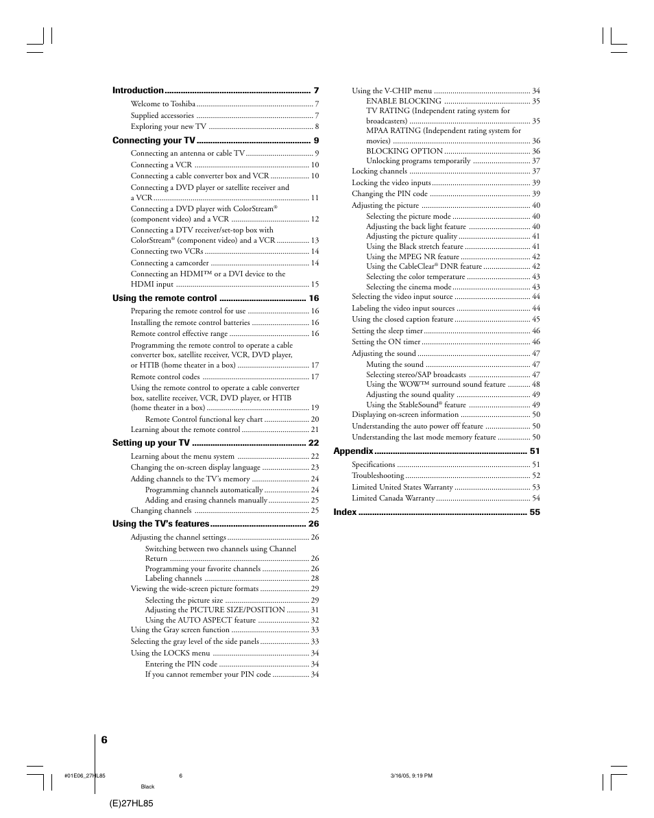 Mintek 27HL85 User Manual | Page 6 / 56