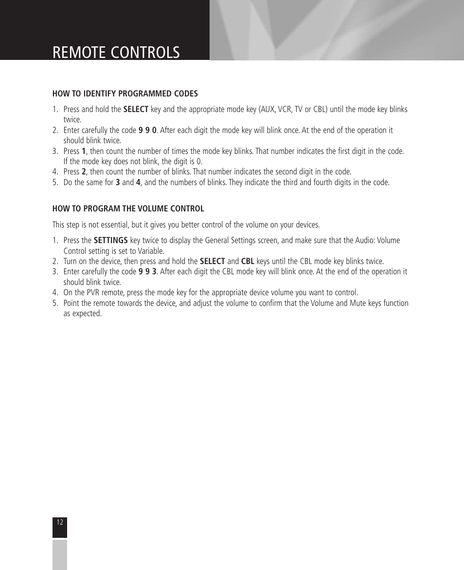 Remote controls | Mintek High Definition Personal Video Recorder User Manual | Page 12 / 72