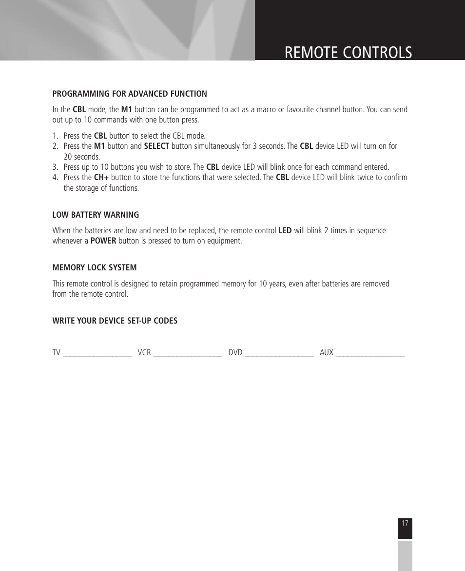 Remote controls | Mintek High Definition Personal Video Recorder User Manual | Page 17 / 72