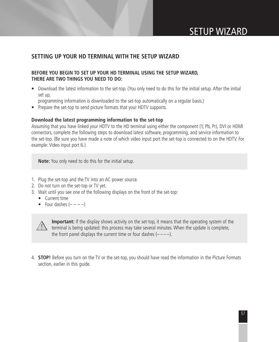 Setup wizard | Mintek High Definition Personal Video Recorder User Manual | Page 57 / 72