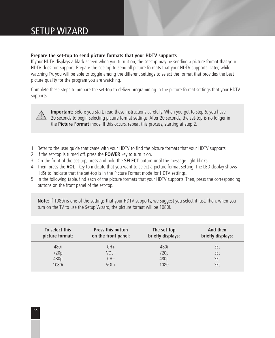 Setup wizard | Mintek High Definition Personal Video Recorder User Manual | Page 58 / 72