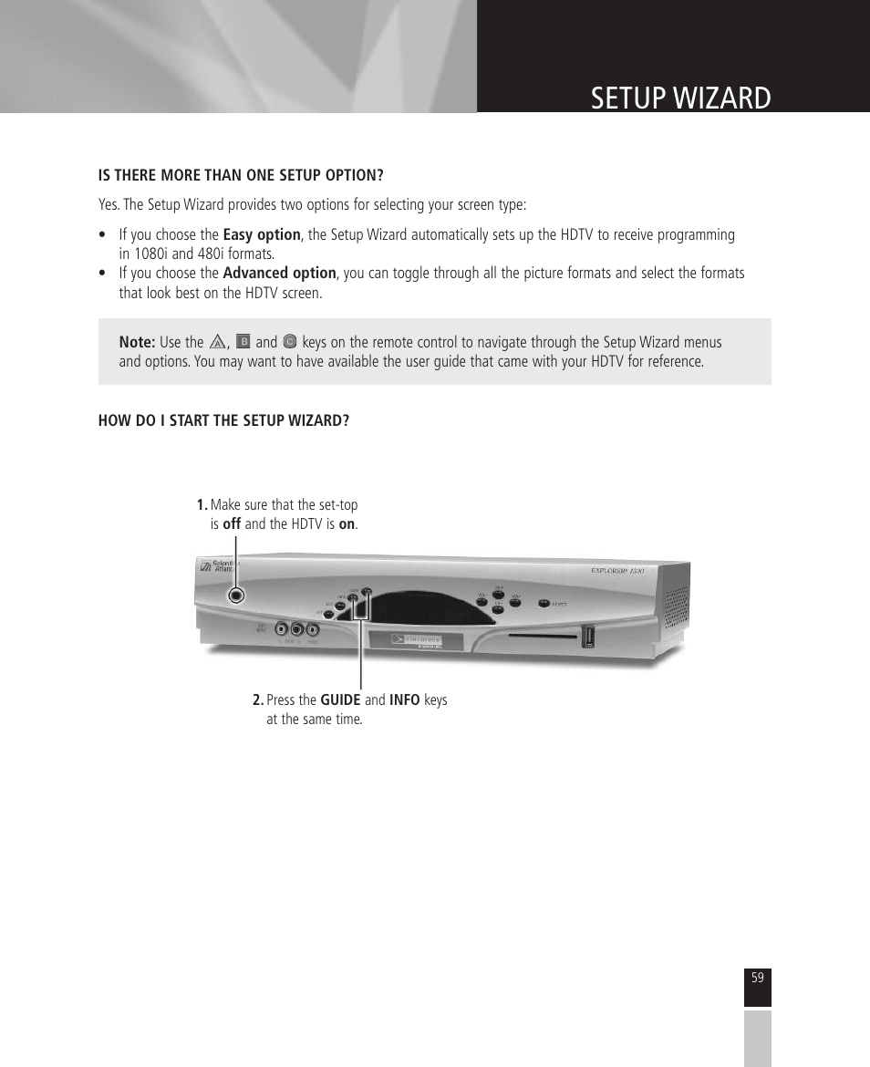 Setup wizard | Mintek High Definition Personal Video Recorder User Manual | Page 59 / 72