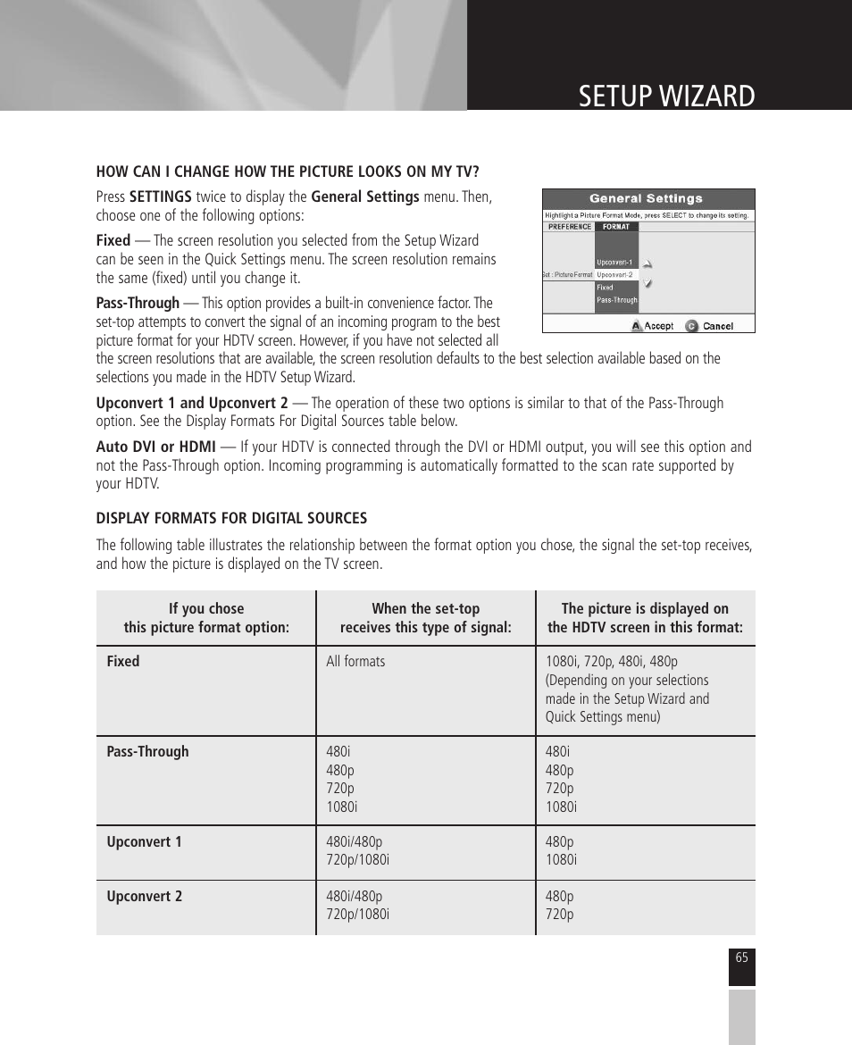 Setup wizard | Mintek High Definition Personal Video Recorder User Manual | Page 65 / 72