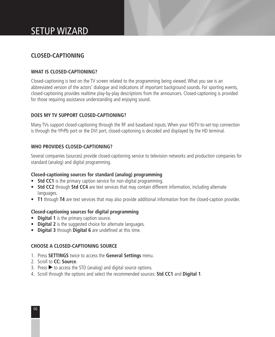 Setup wizard | Mintek High Definition Personal Video Recorder User Manual | Page 66 / 72