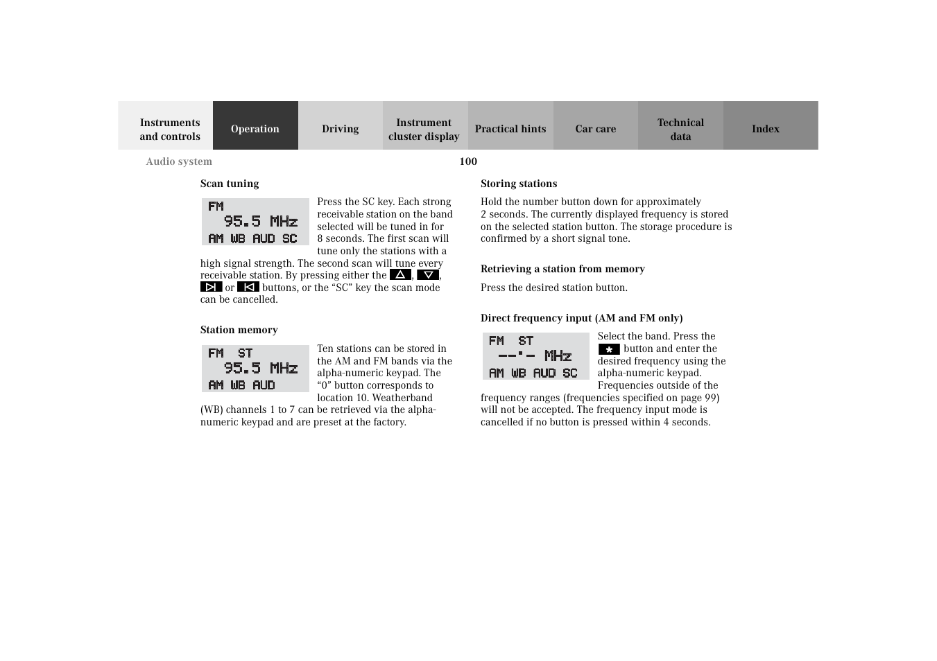 Mercedes-Benz 2002 SLK 320 User Manual | Page 103 / 290