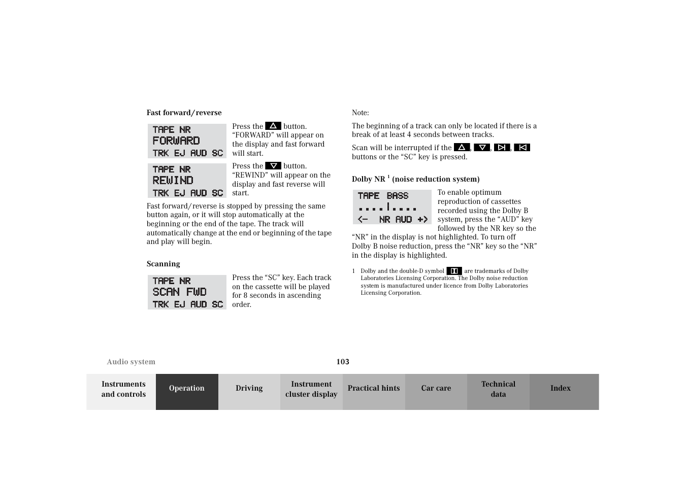 Mercedes-Benz 2002 SLK 320 User Manual | Page 106 / 290
