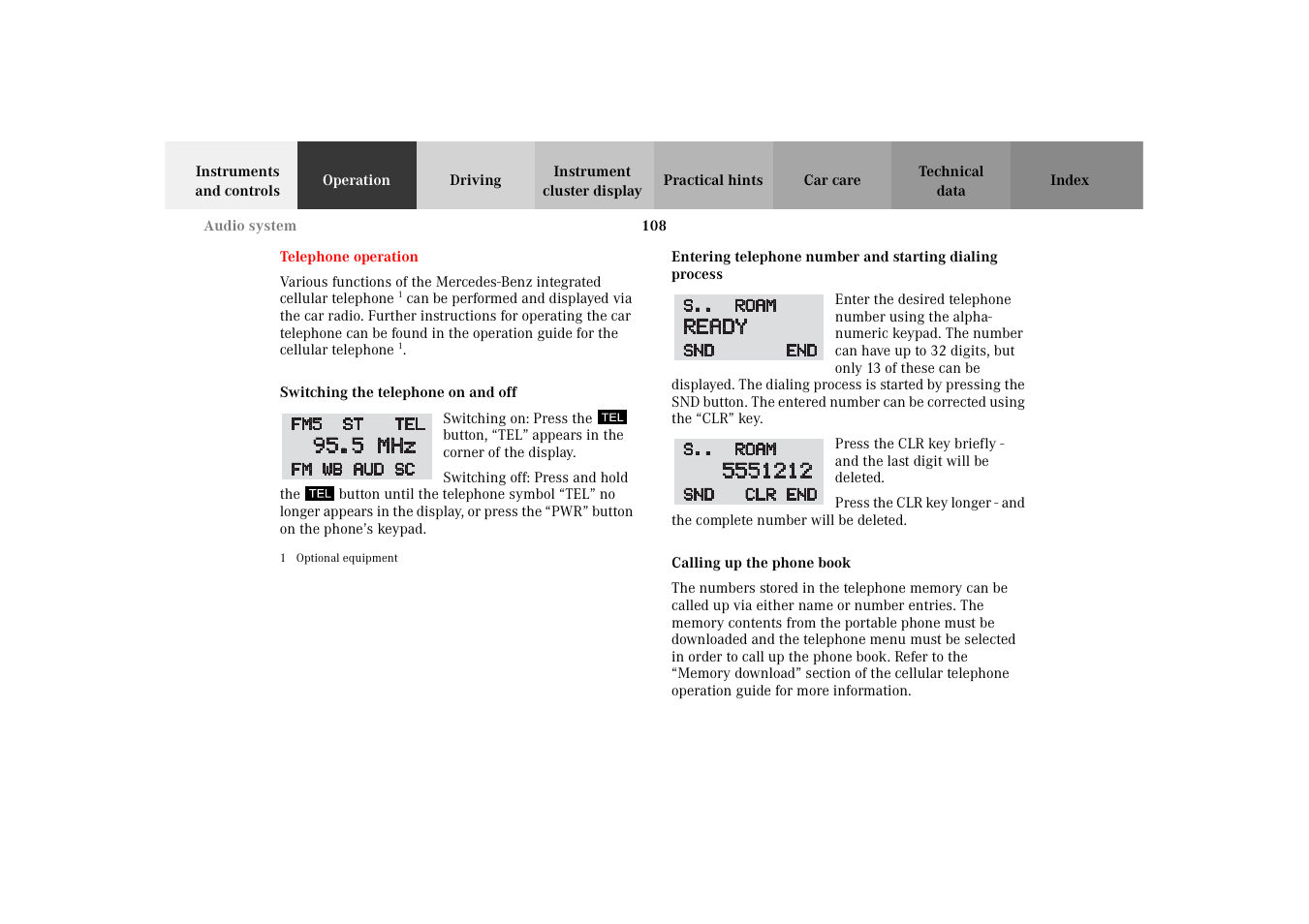 Mercedes-Benz 2002 SLK 320 User Manual | Page 111 / 290