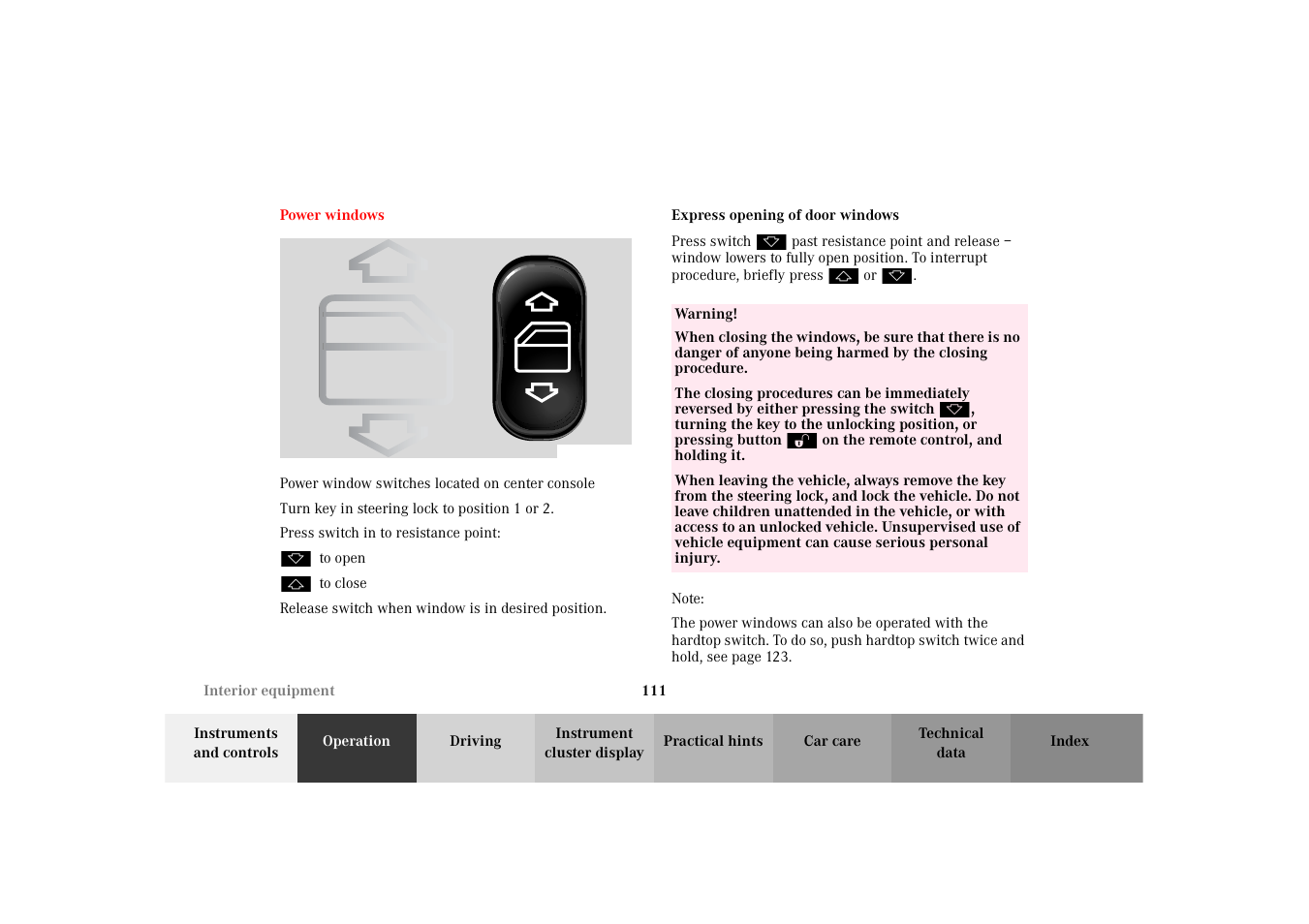 Mercedes-Benz 2002 SLK 320 User Manual | Page 114 / 290