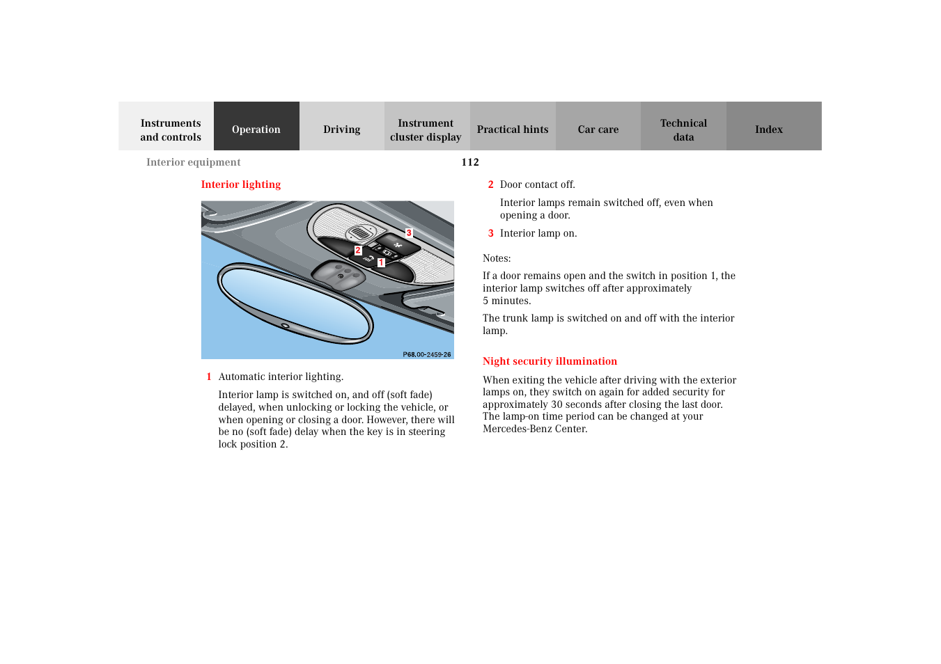 Mercedes-Benz 2002 SLK 320 User Manual | Page 115 / 290