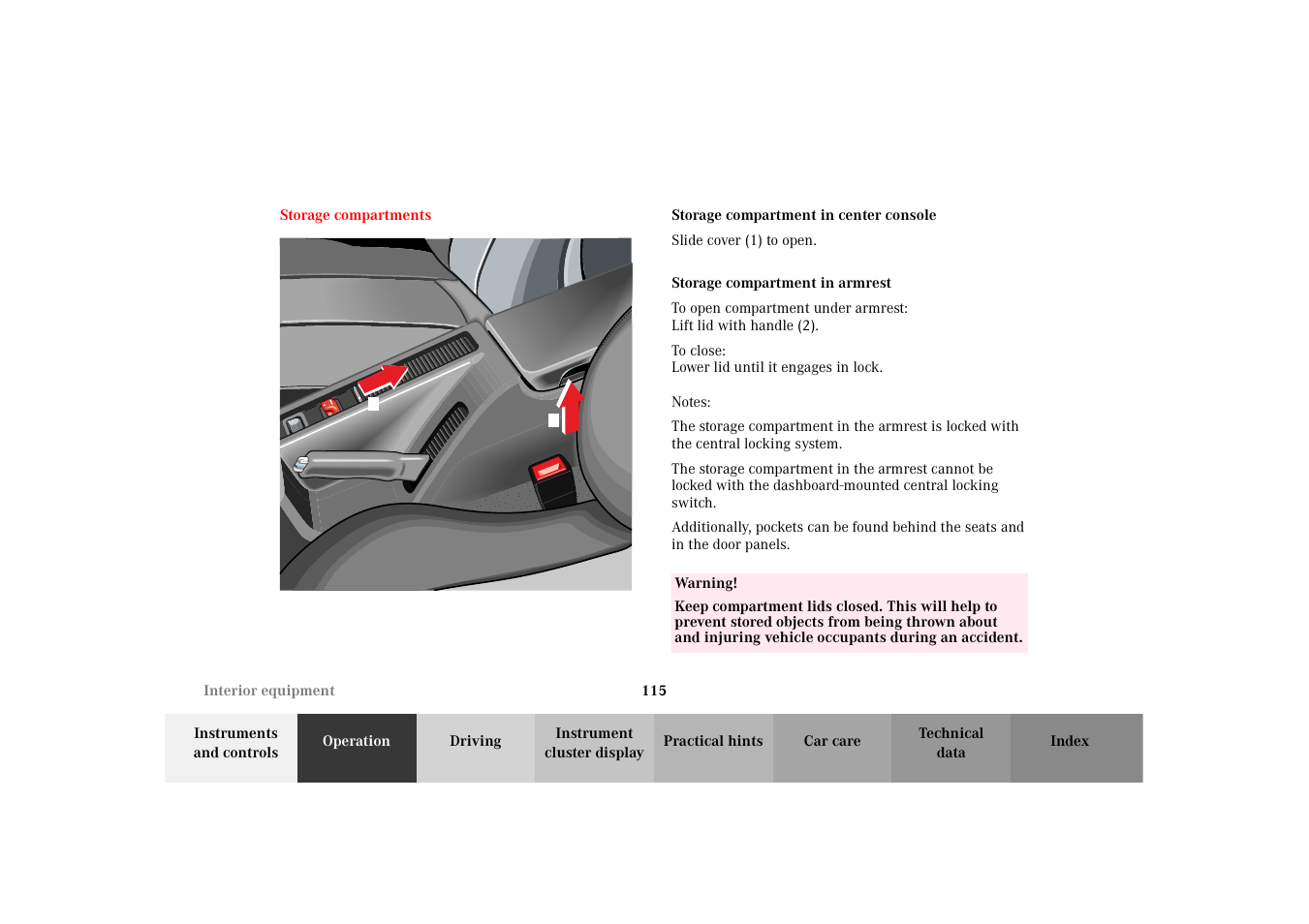 Mercedes-Benz 2002 SLK 320 User Manual | Page 118 / 290