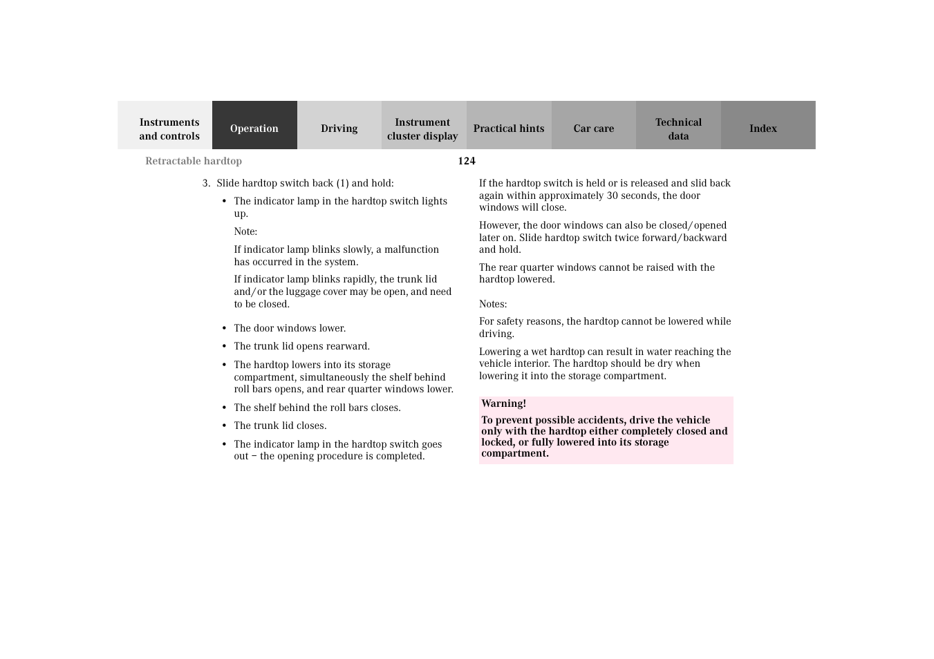Mercedes-Benz 2002 SLK 320 User Manual | Page 127 / 290