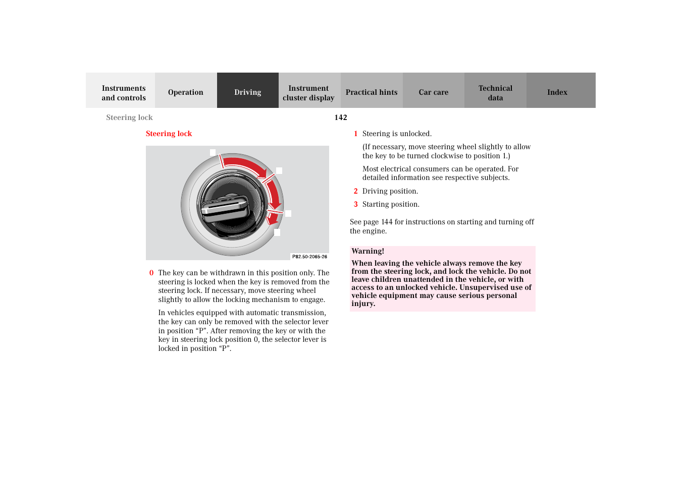 Mercedes-Benz 2002 SLK 320 User Manual | Page 145 / 290