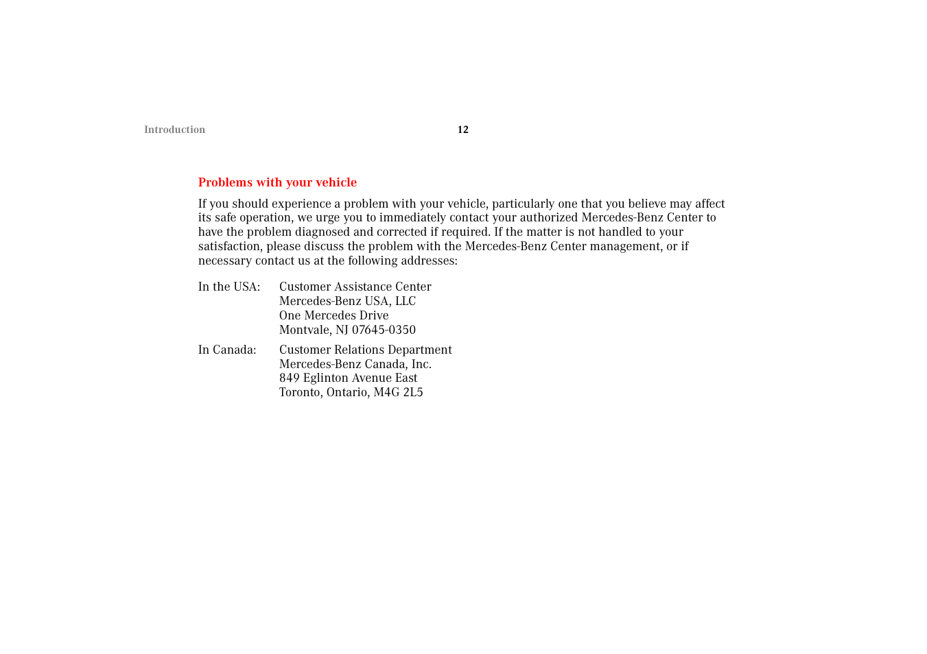 Mercedes-Benz 2002 SLK 320 User Manual | Page 15 / 290