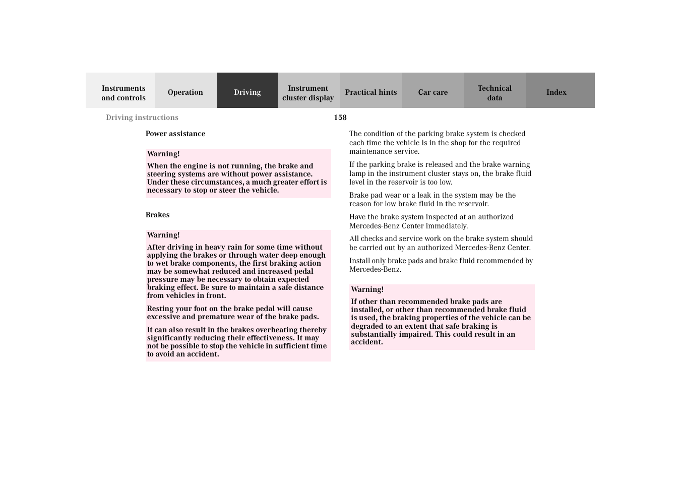 Mercedes-Benz 2002 SLK 320 User Manual | Page 161 / 290
