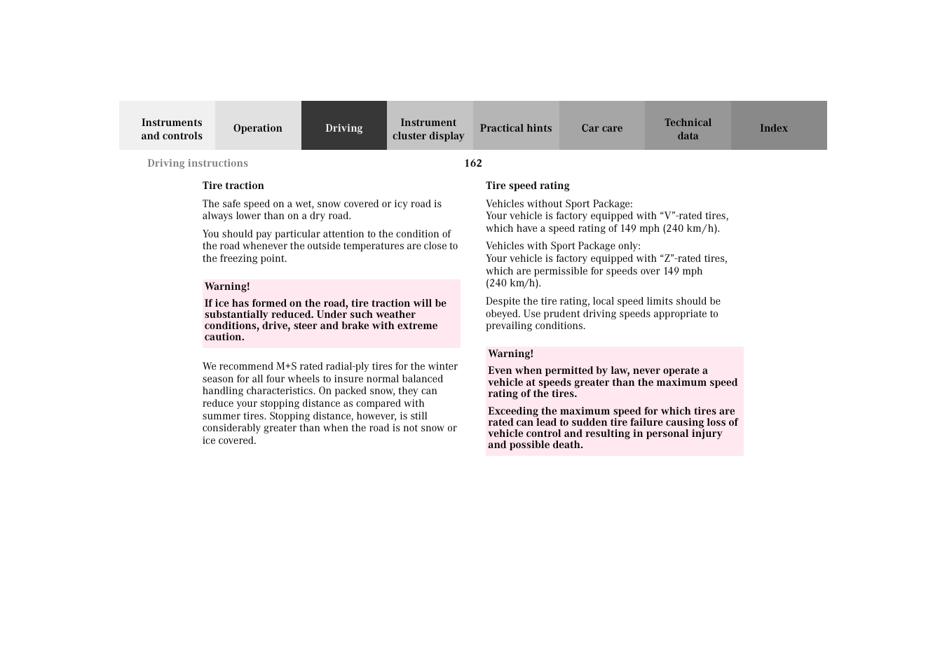 Mercedes-Benz 2002 SLK 320 User Manual | Page 165 / 290