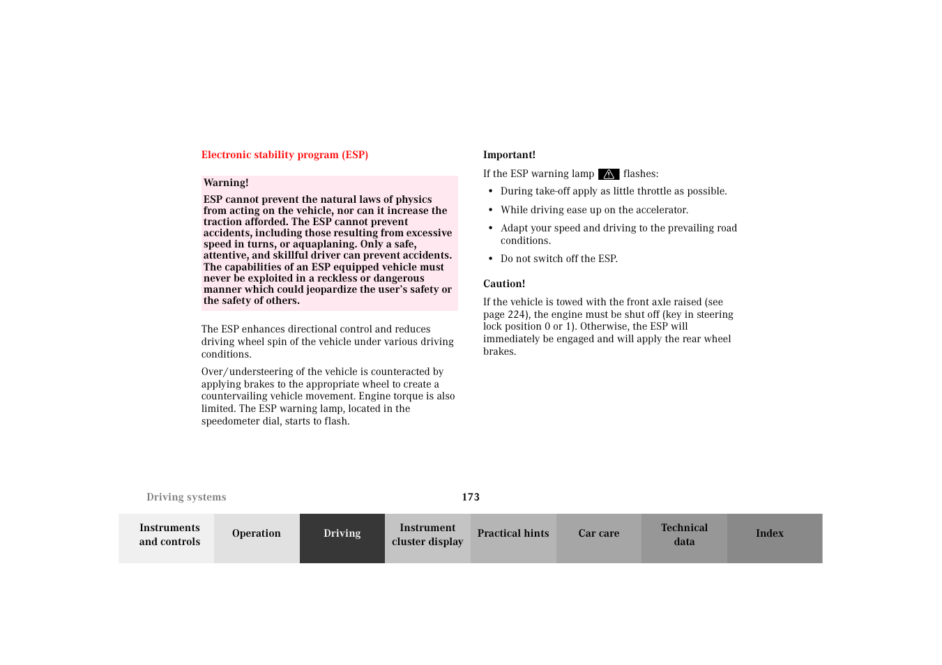 Mercedes-Benz 2002 SLK 320 User Manual | Page 176 / 290