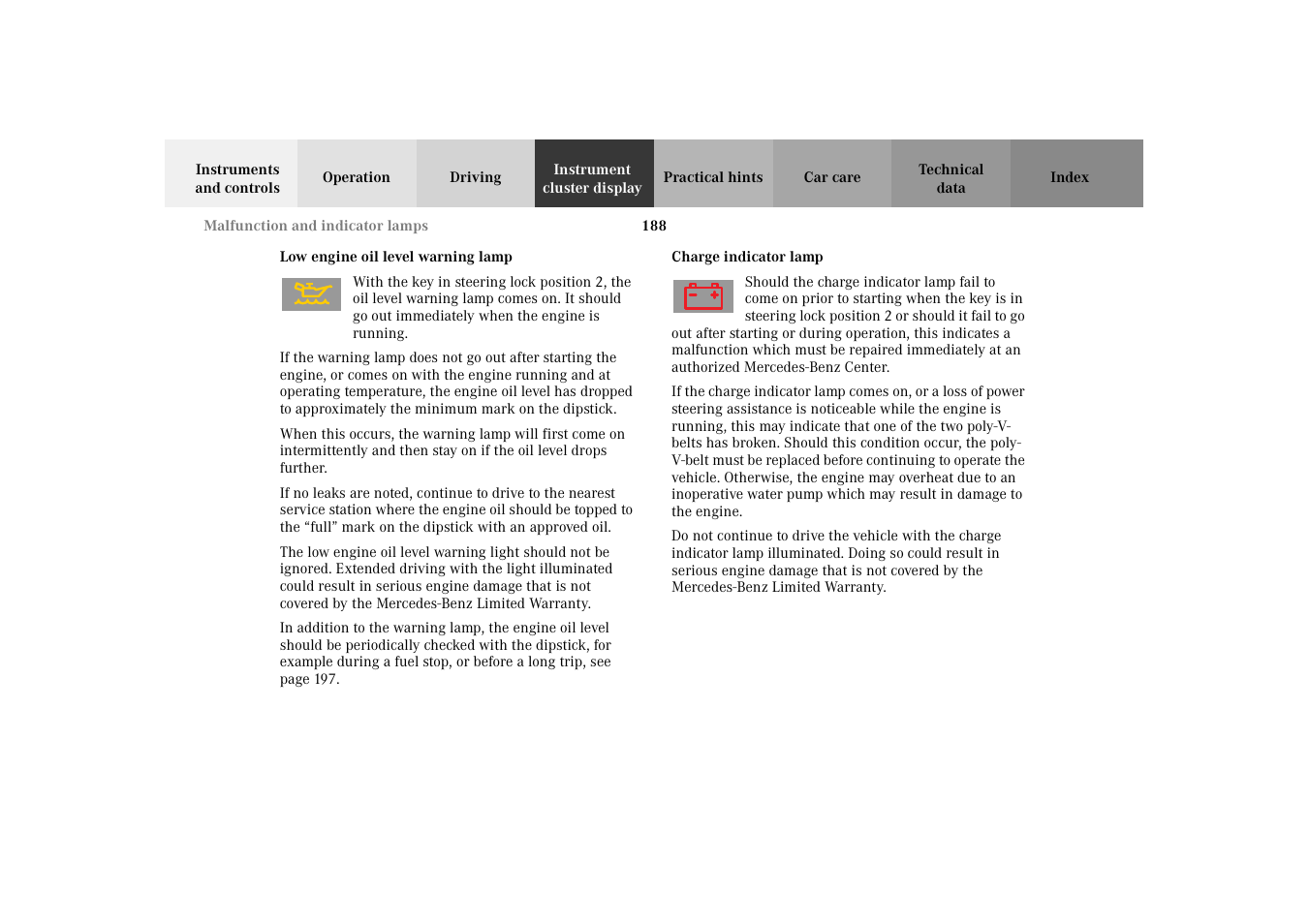 Mercedes-Benz 2002 SLK 320 User Manual | Page 191 / 290