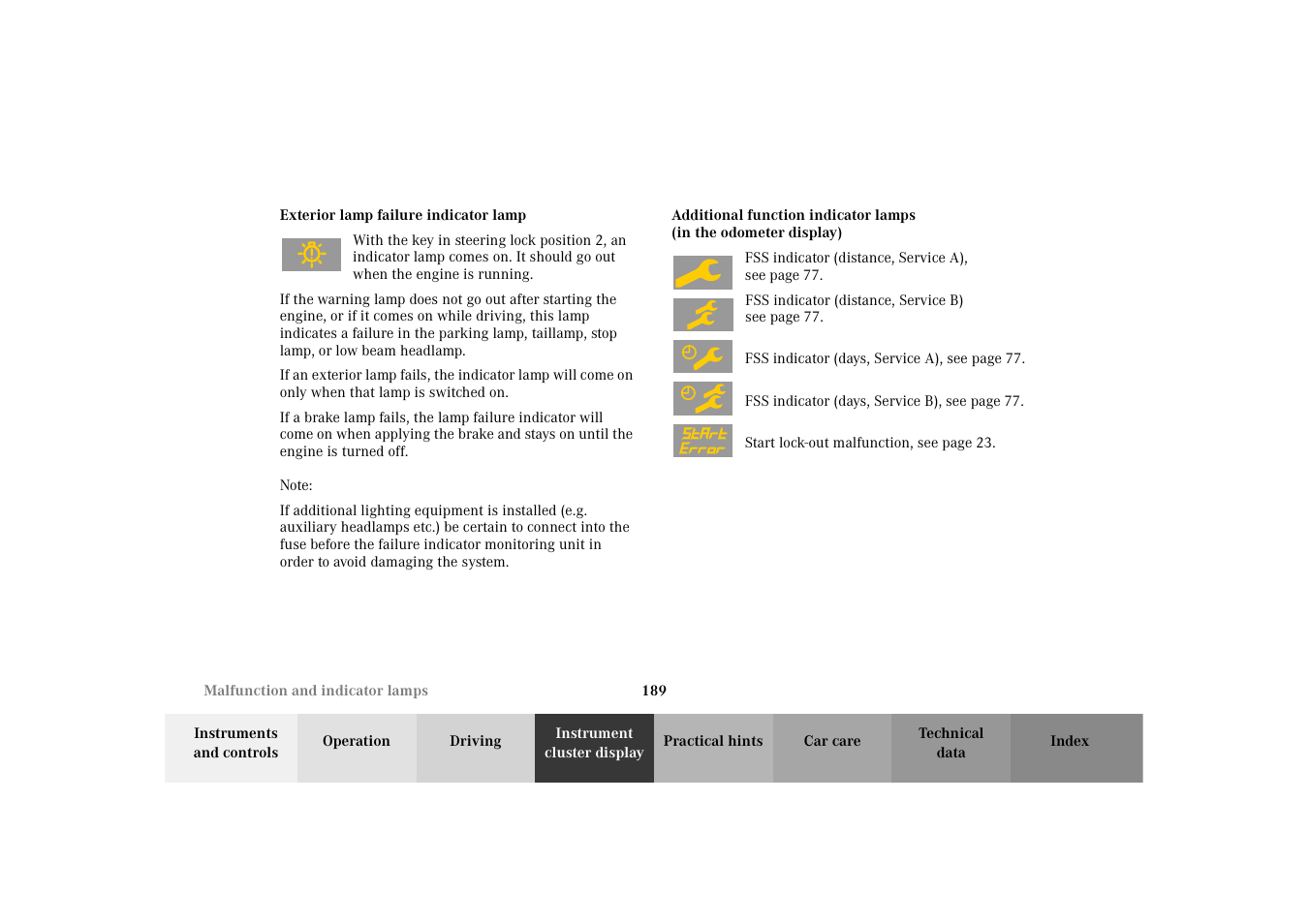 Mercedes-Benz 2002 SLK 320 User Manual | Page 192 / 290