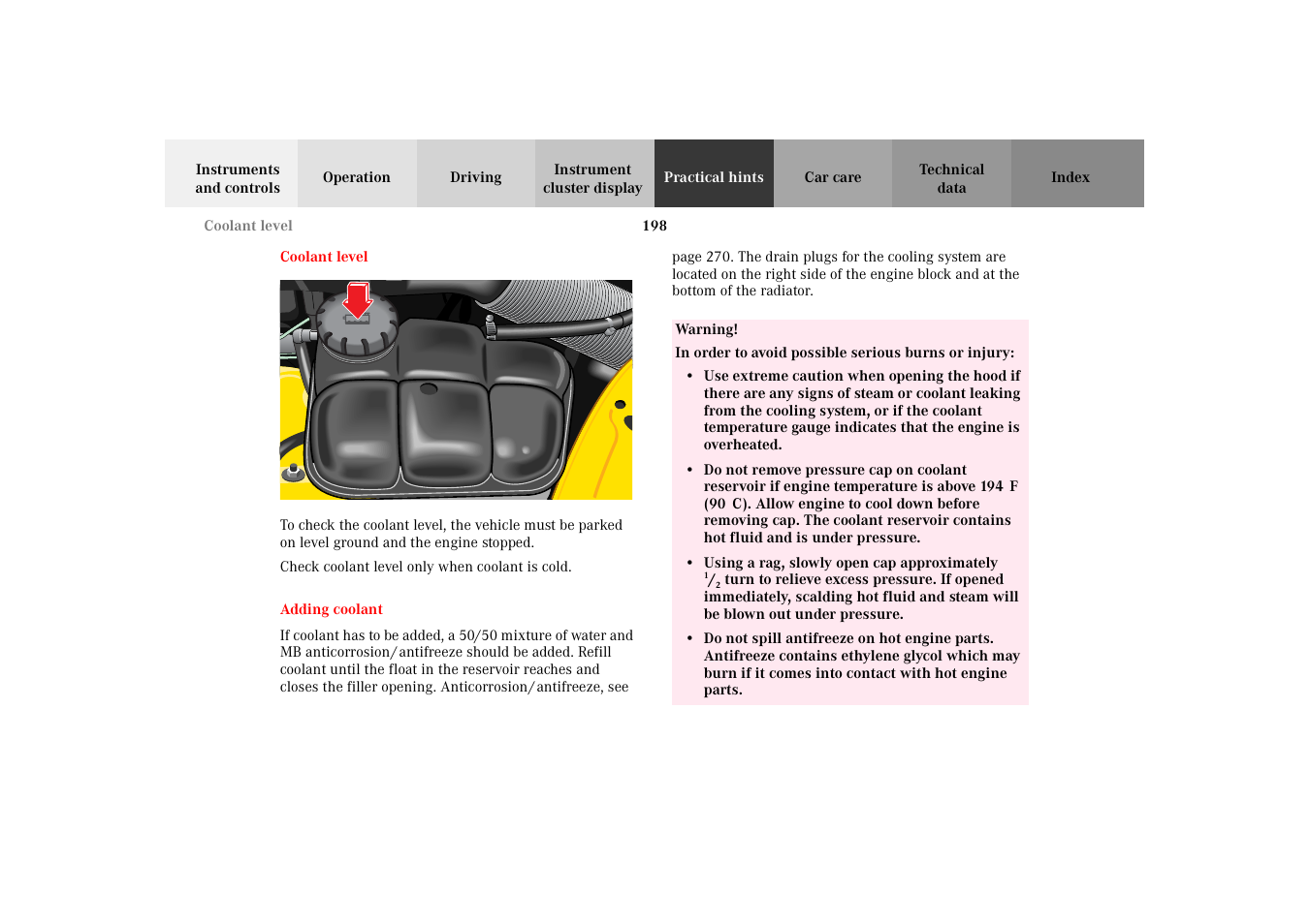 Mercedes-Benz 2002 SLK 320 User Manual | Page 201 / 290