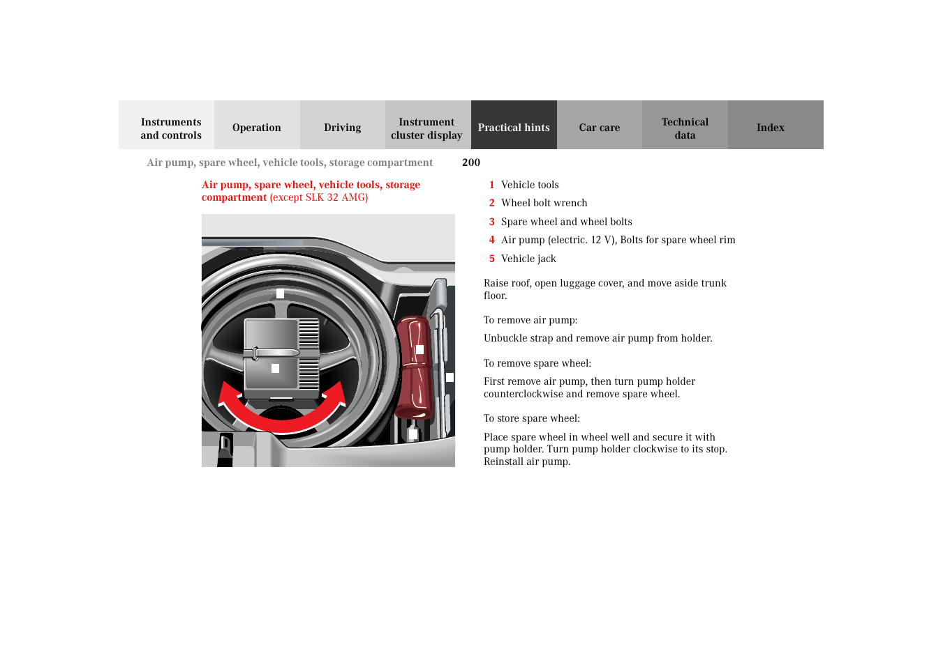 Mercedes-Benz 2002 SLK 320 User Manual | Page 203 / 290