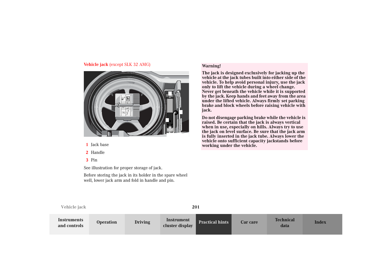 Mercedes-Benz 2002 SLK 320 User Manual | Page 204 / 290