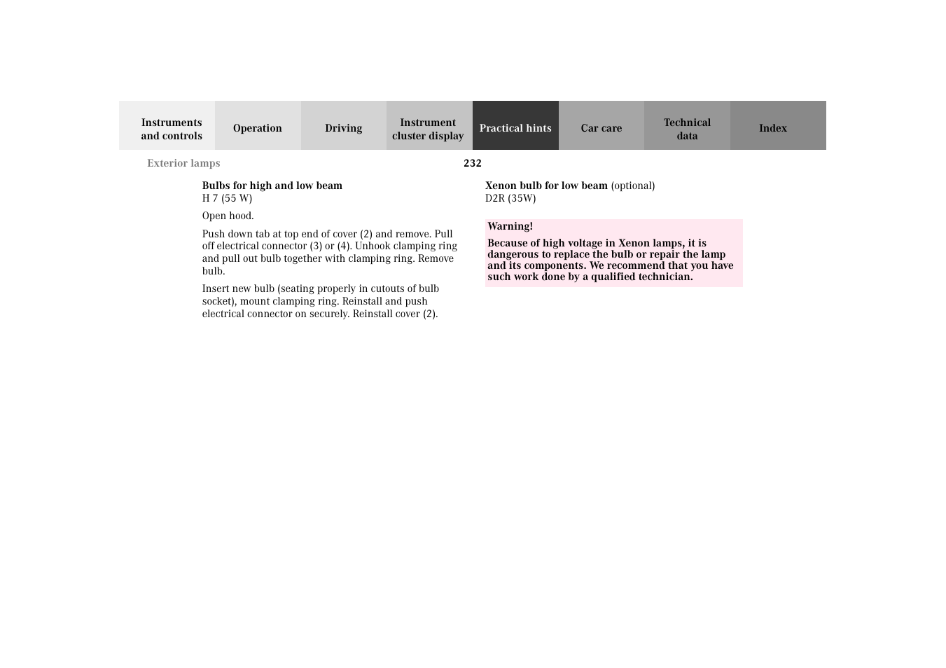 Mercedes-Benz 2002 SLK 320 User Manual | Page 235 / 290