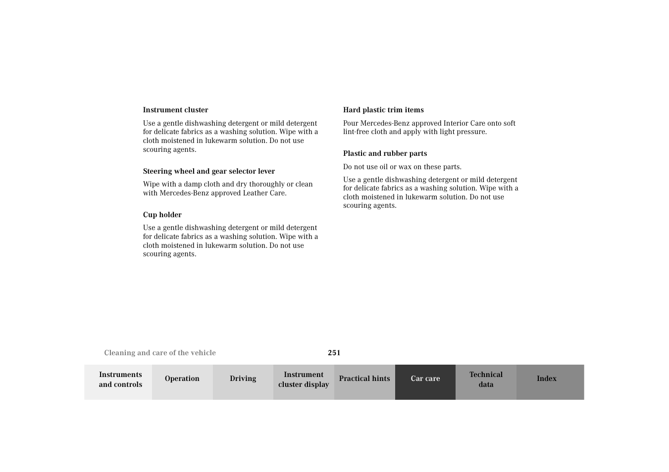 Mercedes-Benz 2002 SLK 320 User Manual | Page 254 / 290