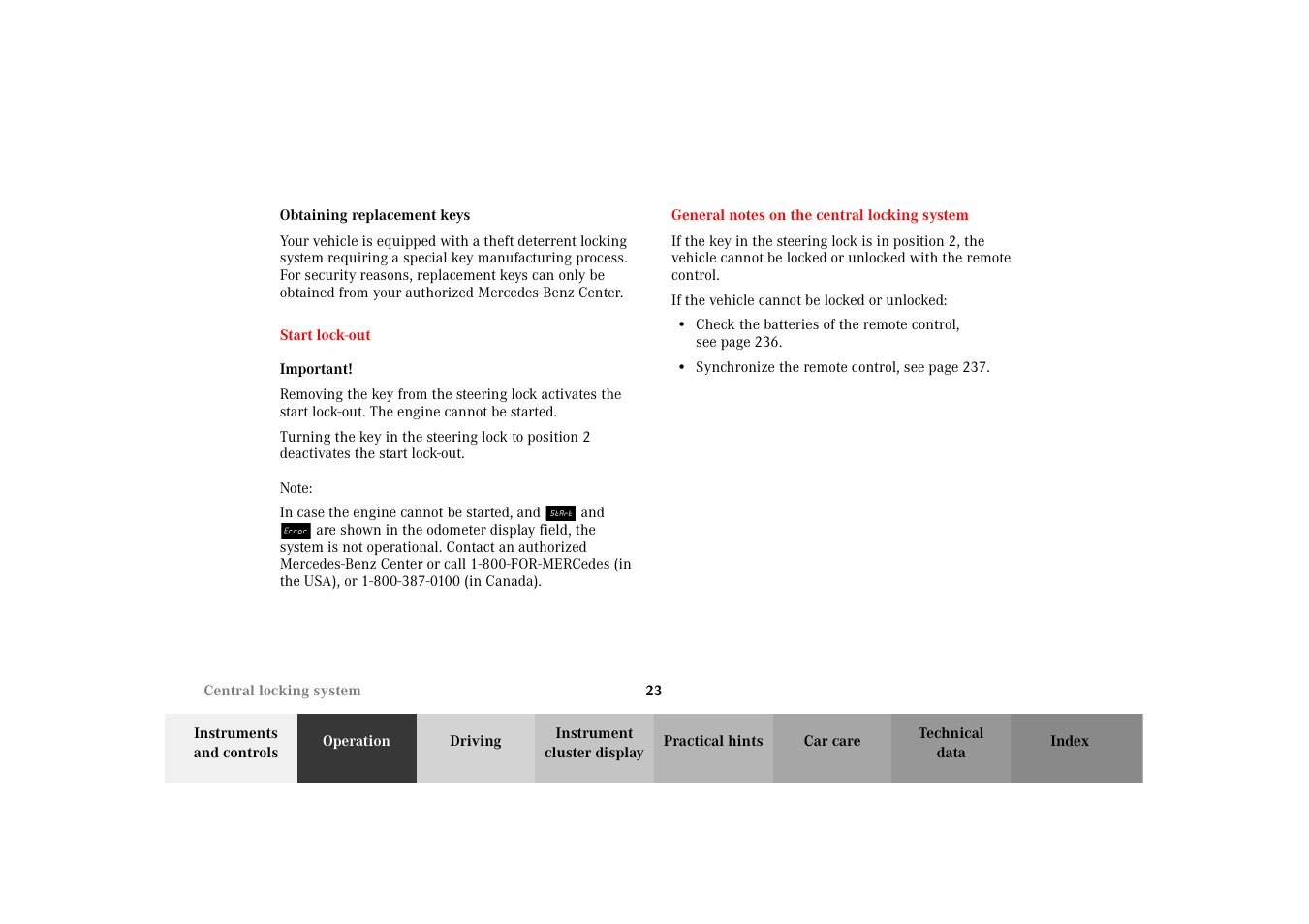 Mercedes-Benz 2002 SLK 320 User Manual | Page 26 / 290
