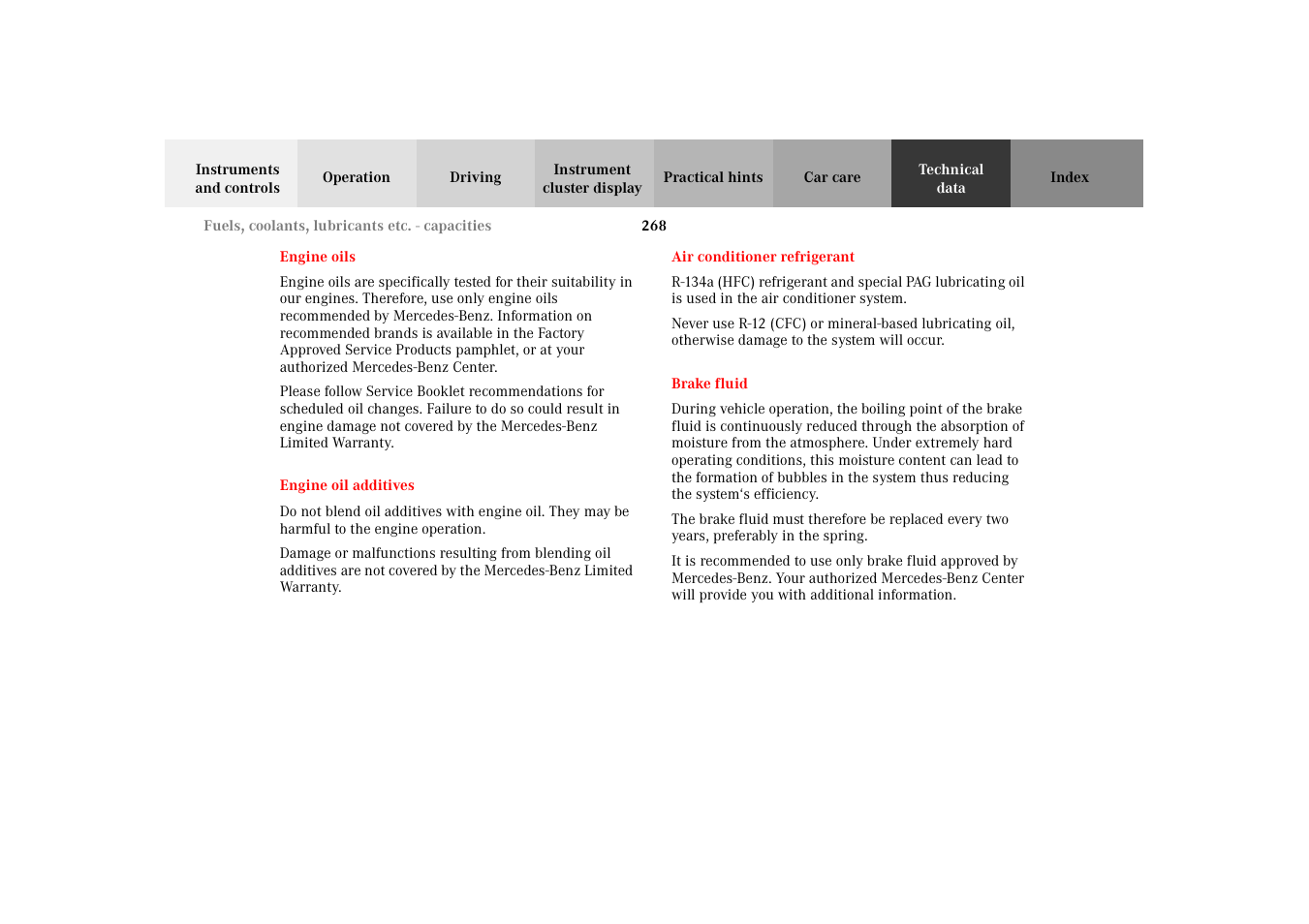 Mercedes-Benz 2002 SLK 320 User Manual | Page 271 / 290
