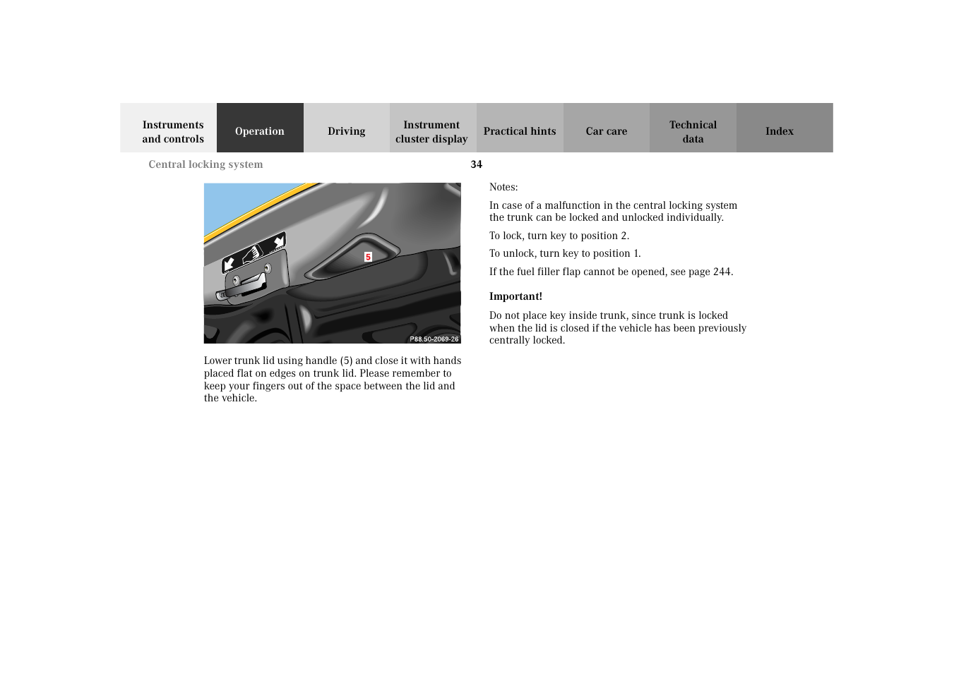 Mercedes-Benz 2002 SLK 320 User Manual | Page 37 / 290