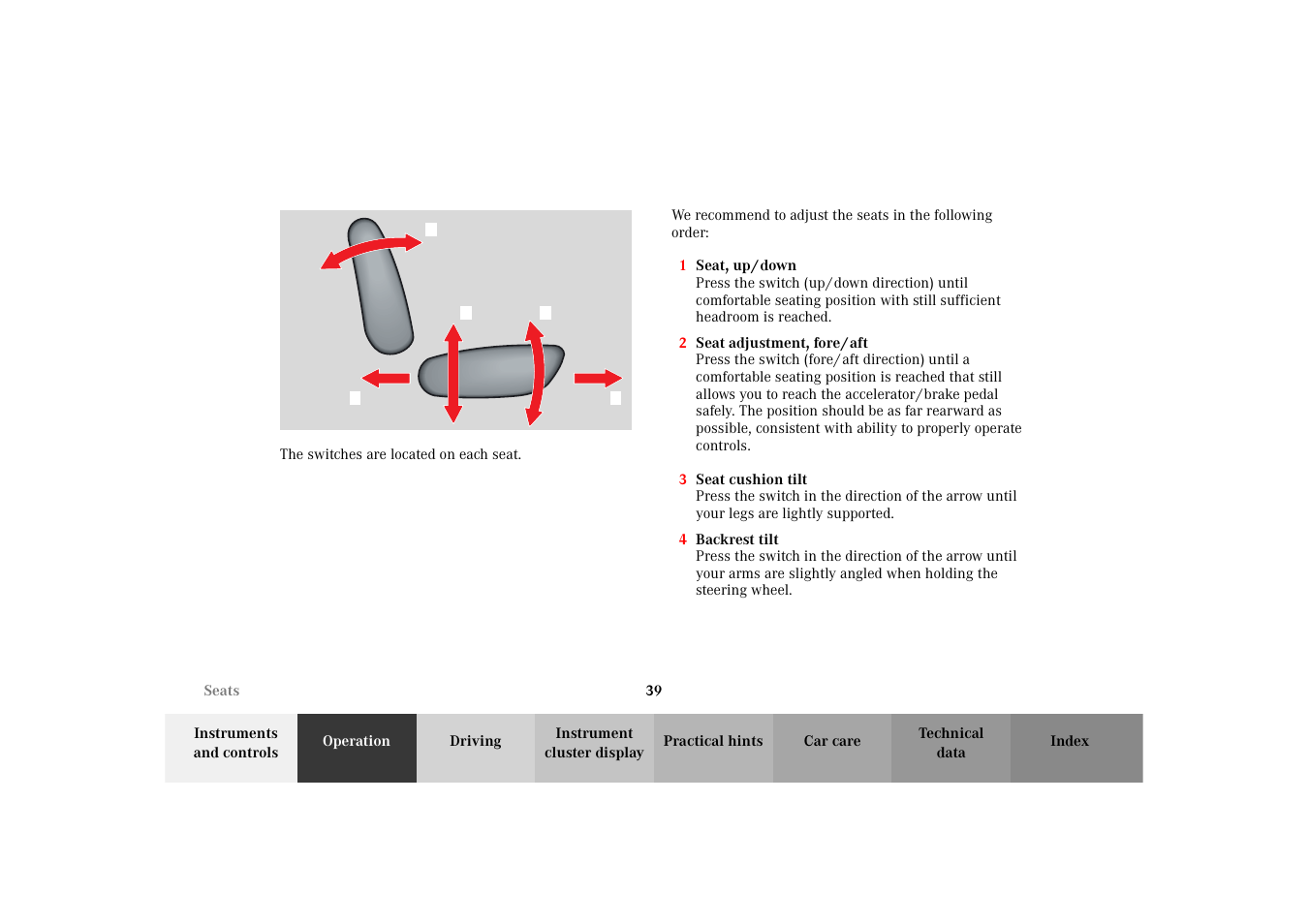 Mercedes-Benz 2002 SLK 320 User Manual | Page 42 / 290