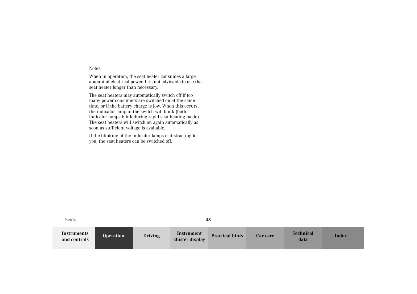 Mercedes-Benz 2002 SLK 320 User Manual | Page 46 / 290