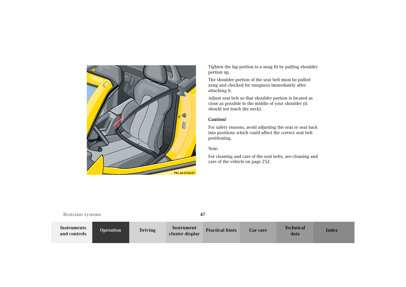 Mercedes-Benz 2002 SLK 320 User Manual | Page 50 / 290
