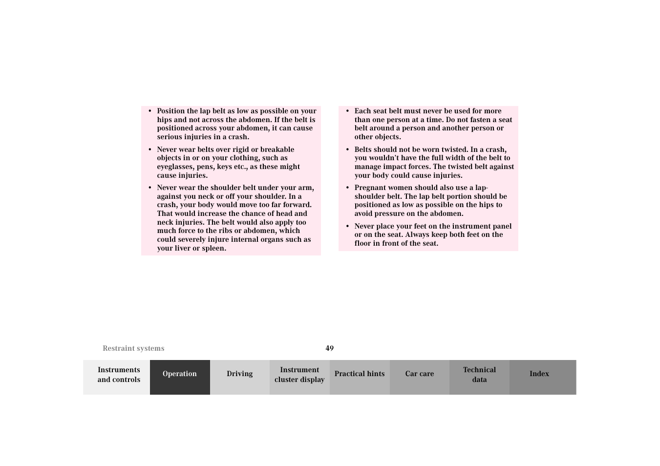 Mercedes-Benz 2002 SLK 320 User Manual | Page 52 / 290