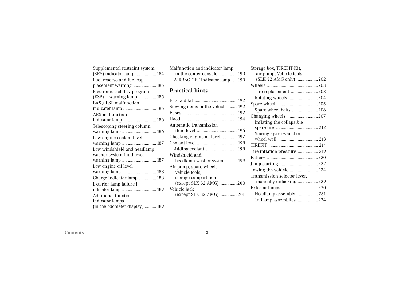 Mercedes-Benz 2002 SLK 320 User Manual | Page 6 / 290