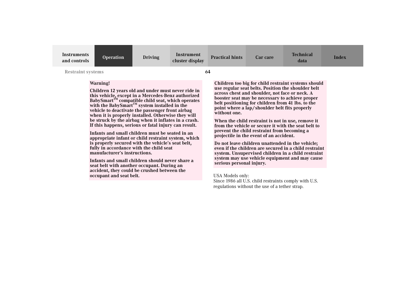 Mercedes-Benz 2002 SLK 320 User Manual | Page 67 / 290