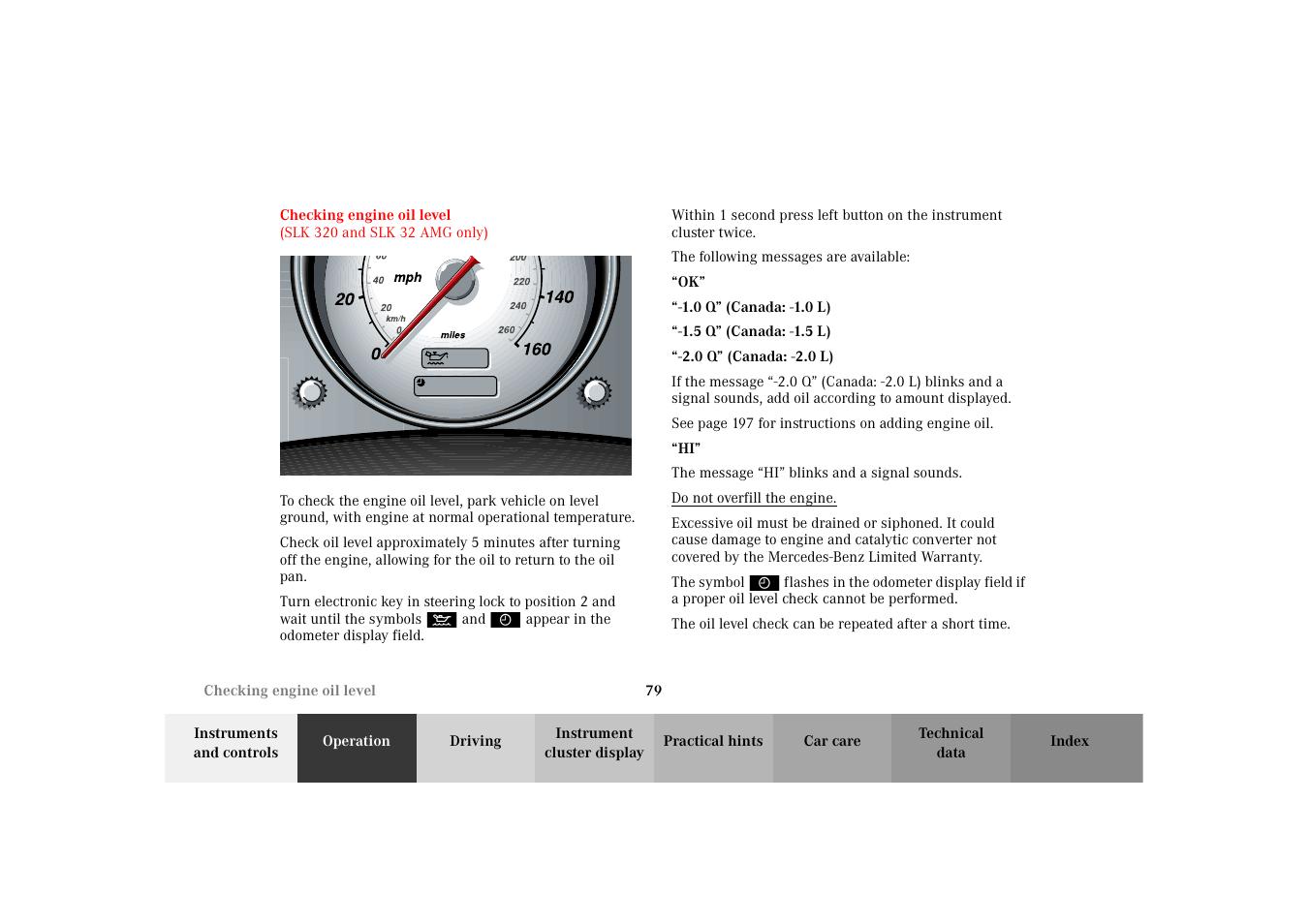 Mercedes-Benz 2002 SLK 320 User Manual | Page 82 / 290