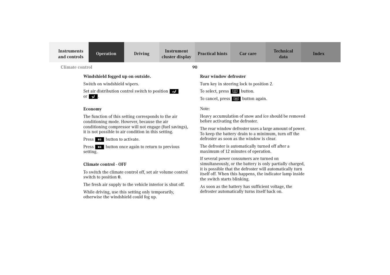 Mercedes-Benz 2002 SLK 320 User Manual | Page 93 / 290