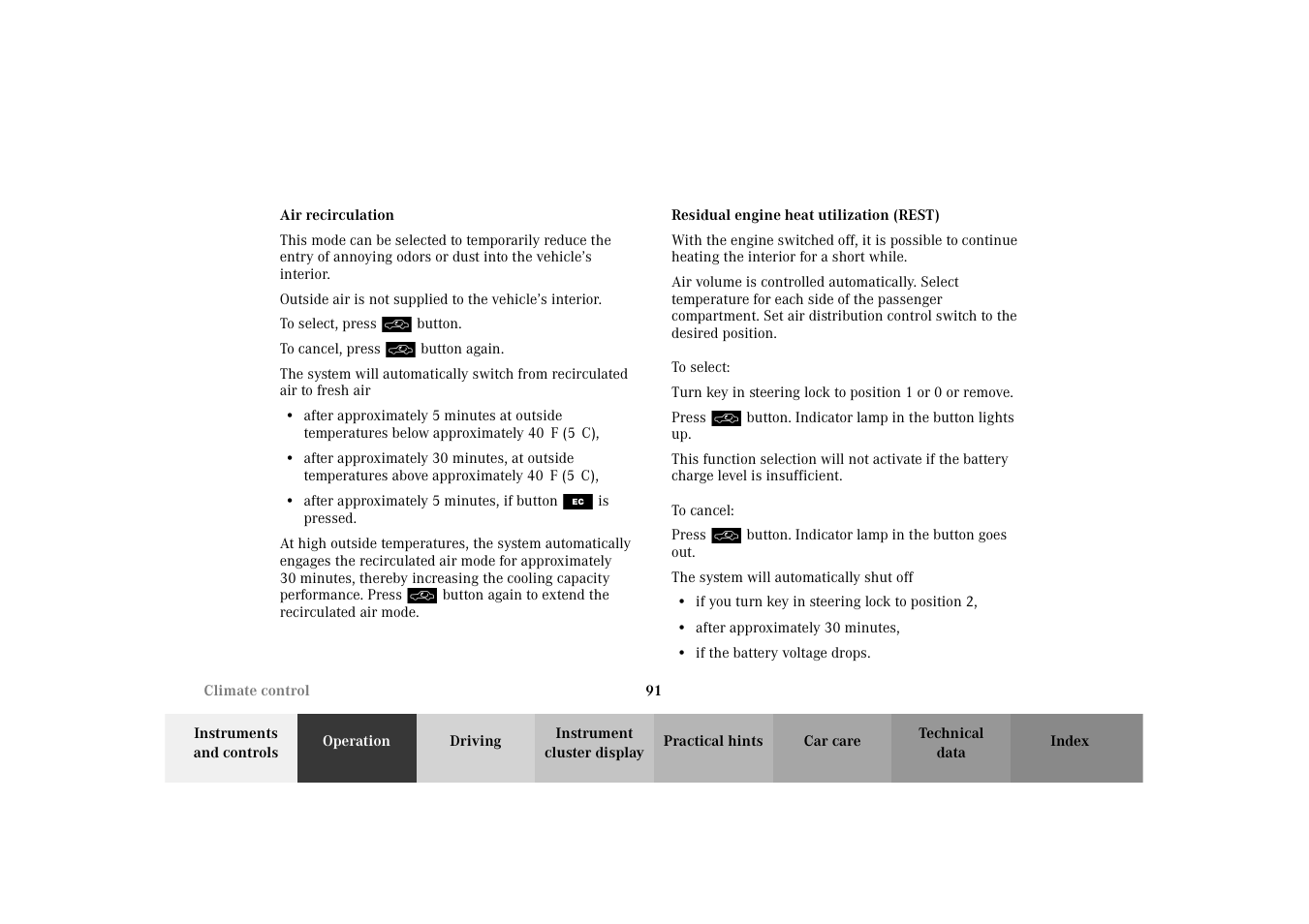 Mercedes-Benz 2002 SLK 320 User Manual | Page 94 / 290