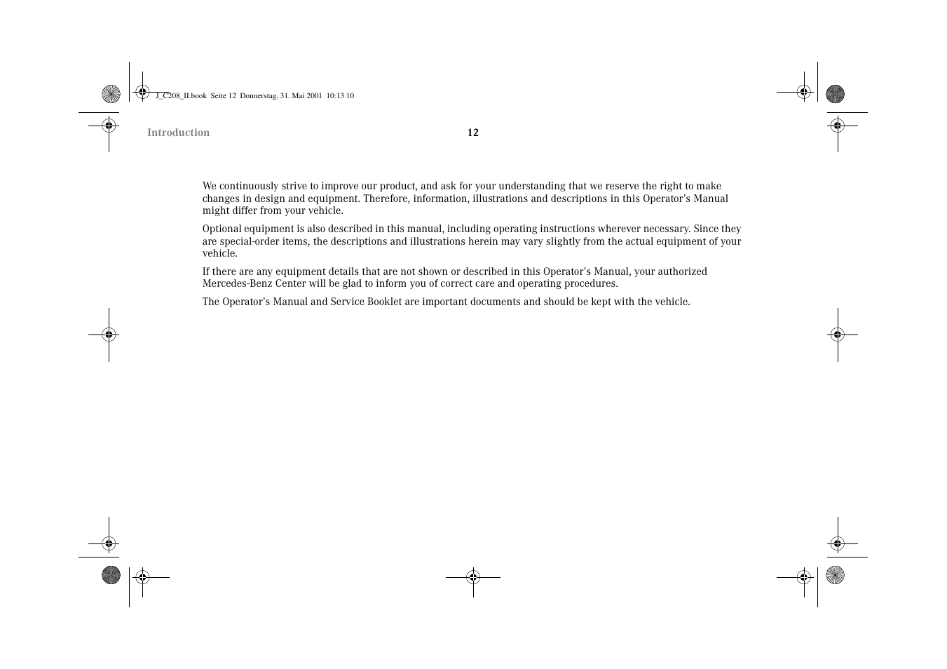 Mercedes-Benz 2002 CLK 55 AMG User Manual | Page 15 / 330