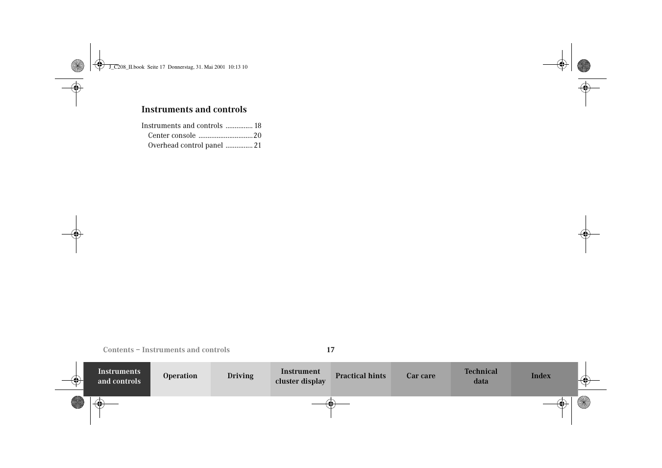 Mercedes-Benz 2002 CLK 55 AMG User Manual | Page 20 / 330