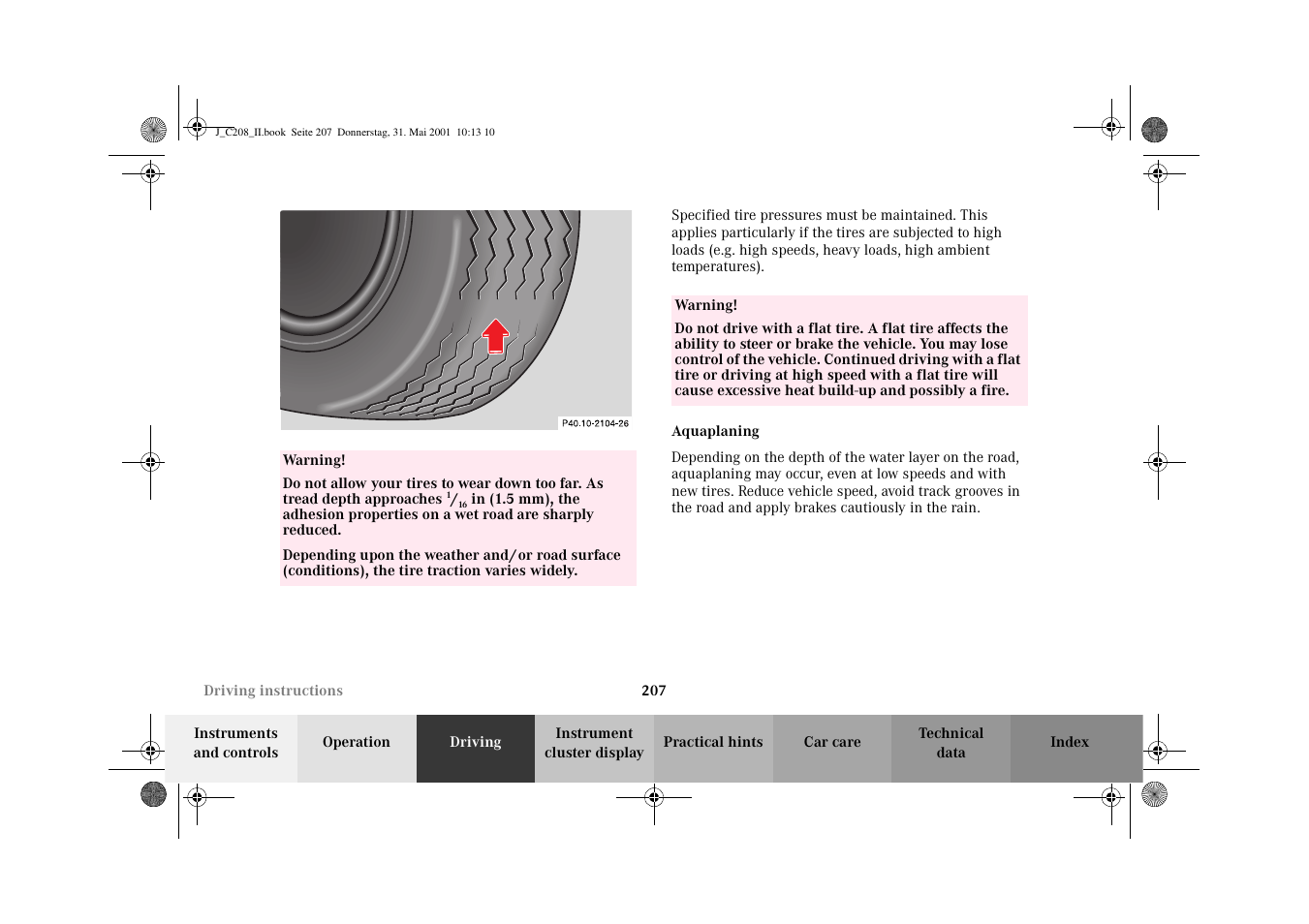 Mercedes-Benz 2002 CLK 55 AMG User Manual | Page 210 / 330